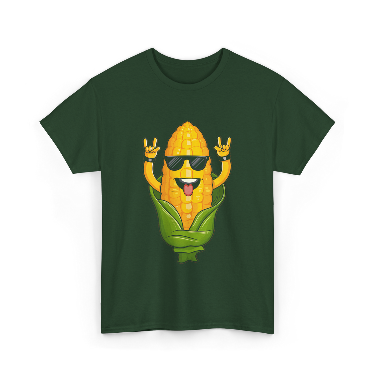 Rockin Corn Corn Lovers T-Shirt - Forest Green