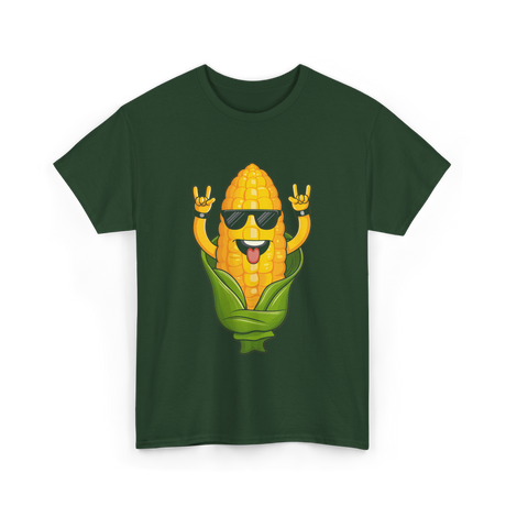 Rockin Corn Corn Lovers T-Shirt - Forest Green