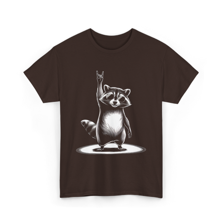 Rocking Raccoon Music Raccoon T-Shirt - Dark Chocolate