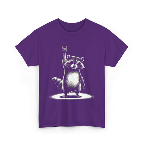 Rocking Raccoon Music Raccoon T-Shirt - Purple