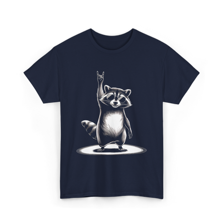 Rocking Raccoon Music Raccoon T-Shirt - Navy