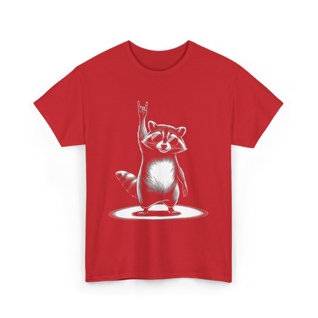 Rocking Raccoon Music Raccoon T-Shirt - Red