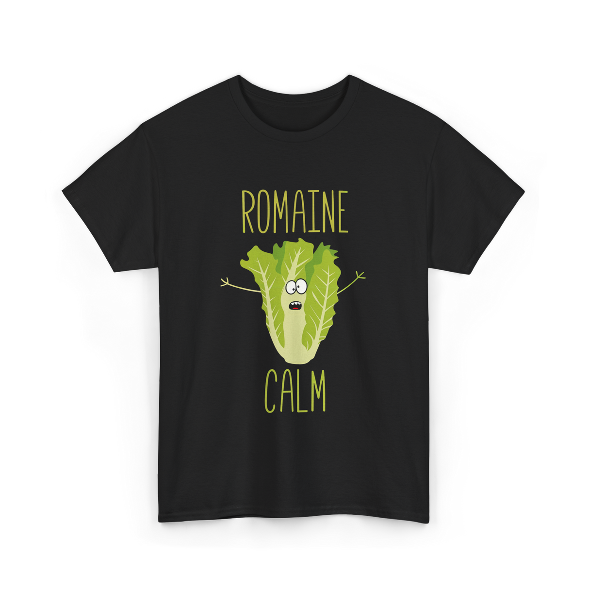 Romaine Calm Gardening Humor T-Shirt - Black