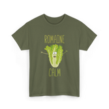 Romaine Calm Gardening Humor T-Shirt - Military Green