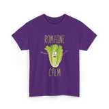 Romaine Calm Gardening Humor T-Shirt - Purple