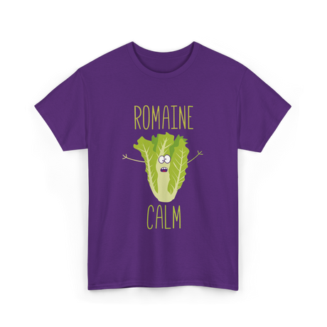 Romaine Calm Gardening Humor T-Shirt - Purple