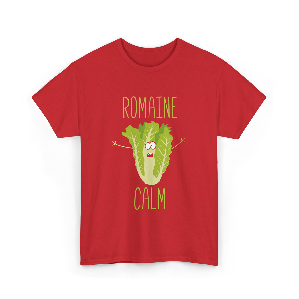 Romaine Calm Gardening Humor T-Shirt - Red