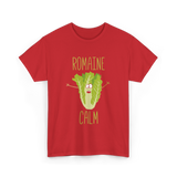 Romaine Calm Gardening Humor T-Shirt - Red