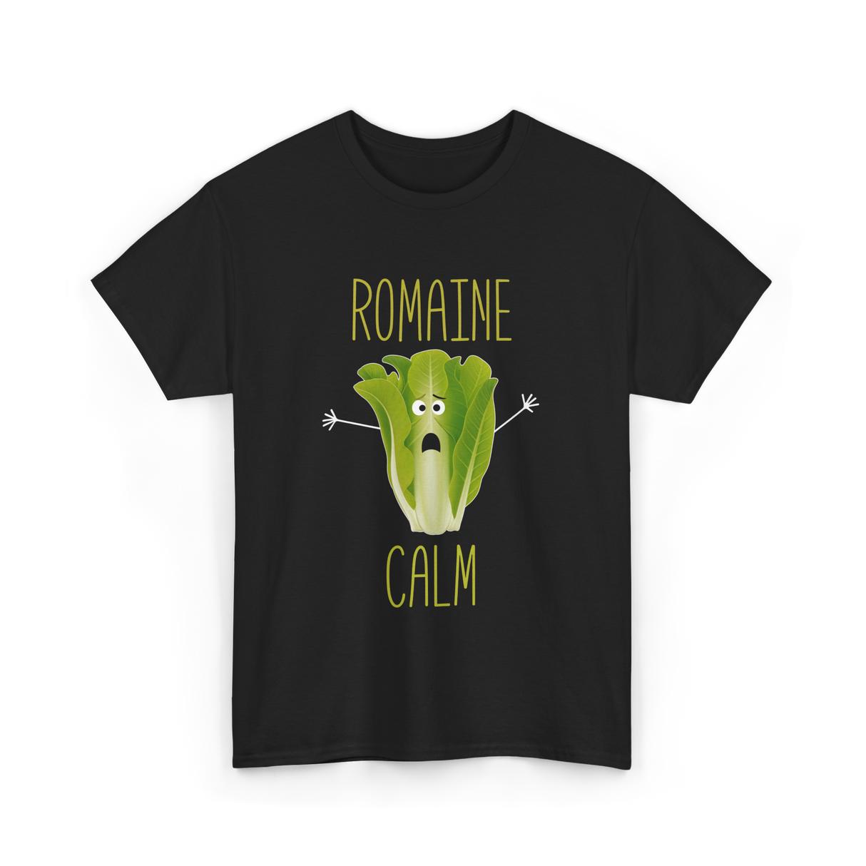 Romaine Calm Gardening Lettuce T-Shirt - Black