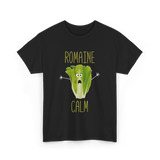 Romaine Calm Gardening Lettuce T-Shirt - Black