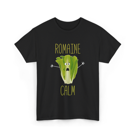 Romaine Calm Gardening Lettuce T-Shirt - Black