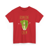 Romaine Calm Gardening Lettuce T-Shirt - Red