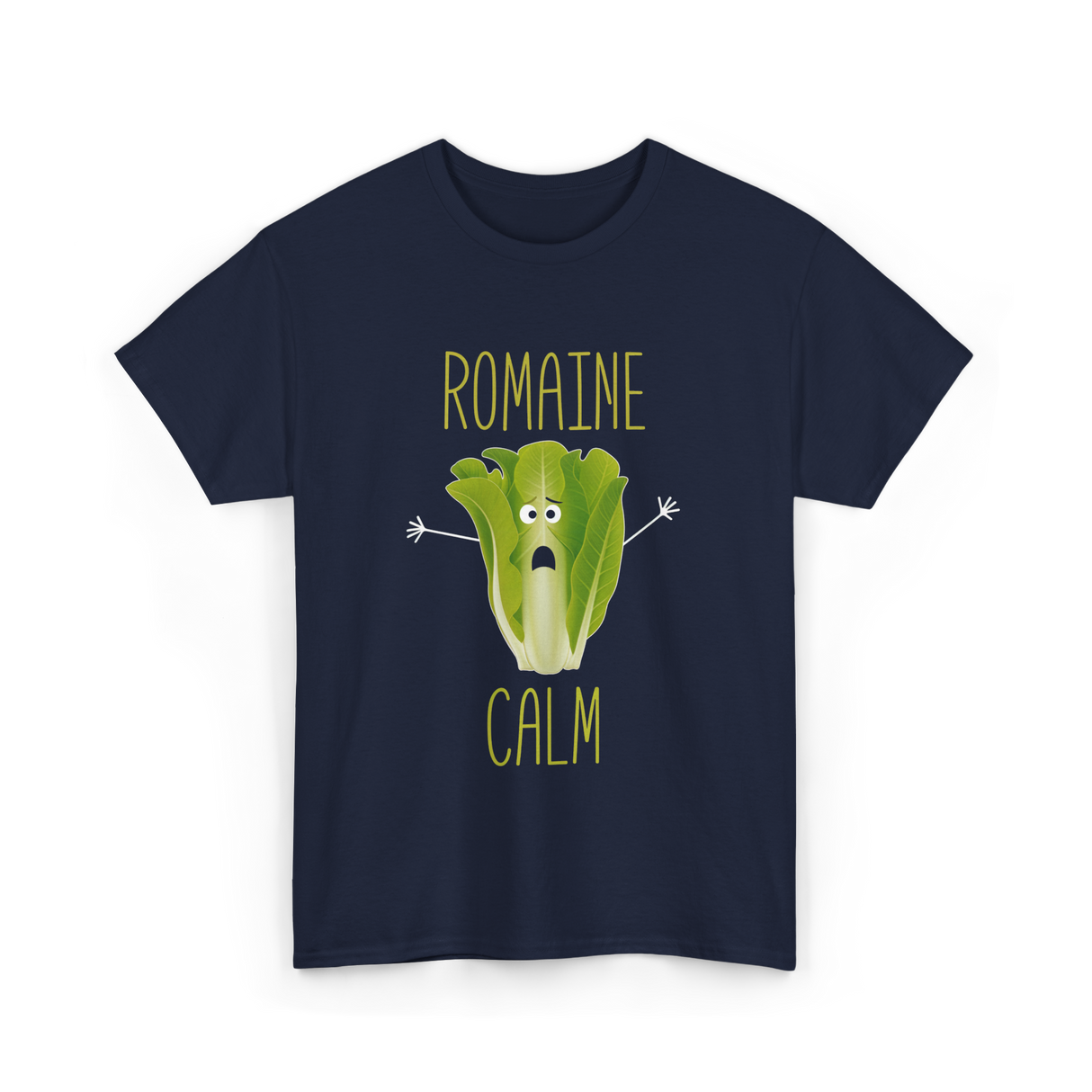 Romaine Calm Gardening Lettuce T-Shirt - Navy