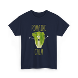 Romaine Calm Gardening Lettuce T-Shirt - Navy