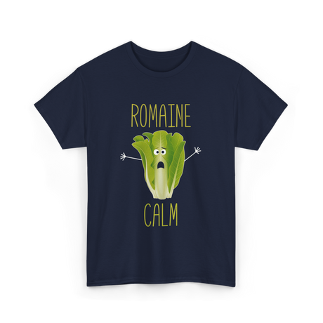 Romaine Calm Gardening Lettuce T-Shirt - Navy