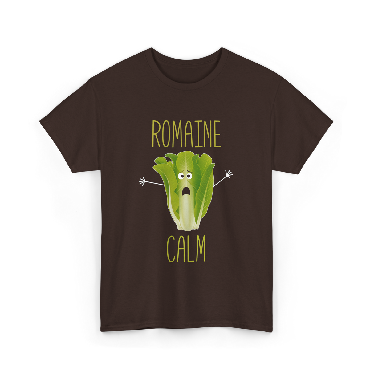 Romaine Calm Gardening Lettuce T-Shirt - Dark Chocolate