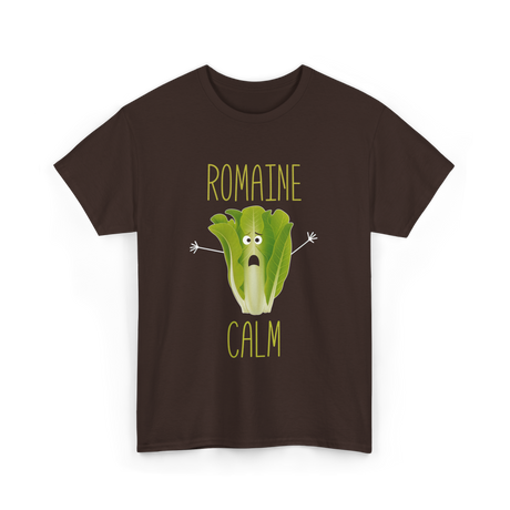 Romaine Calm Gardening Lettuce T-Shirt - Dark Chocolate