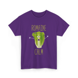 Romaine Calm Gardening Lettuce T-Shirt - Purple