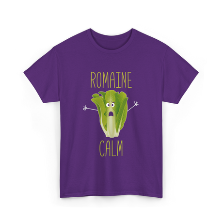 Romaine Calm Gardening Lettuce T-Shirt - Purple