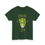 Romaine Calm Gardening Lettuce T-Shirt - Forest Green