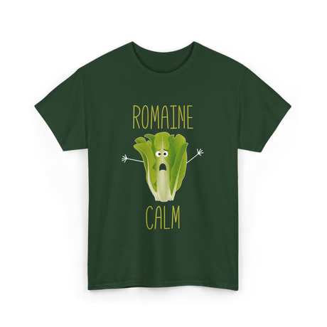 Romaine Calm Gardening Lettuce T-Shirt - Forest Green