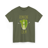 Romaine Calm Gardening Lettuce T-Shirt - Military Green