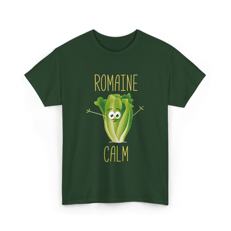 Romaine Calm Salad Gardening T-Shirt - Forest Green