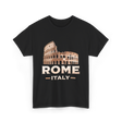 Rome Italy Colosseum Travel T-Shirt - Black