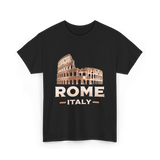 Rome Italy Colosseum Travel T-Shirt - Black