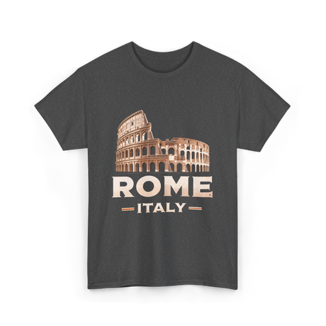 Rome Italy Colosseum Travel T-Shirt - Dark Heather