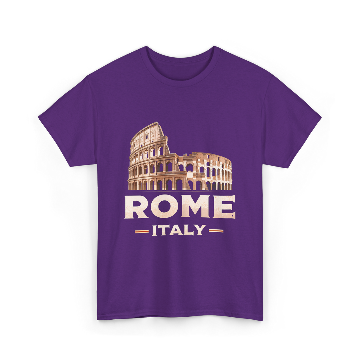 Rome Italy Colosseum Travel T-Shirt - Purple