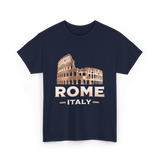 Rome Italy Colosseum Travel T-Shirt - Navy