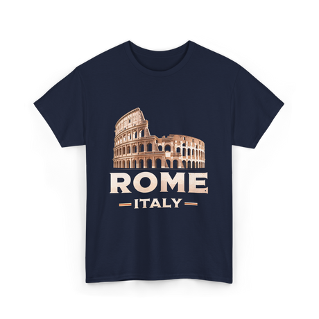 Rome Italy Colosseum Travel T-Shirt - Navy