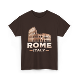 Rome Italy Colosseum Travel T-Shirt - Dark Chocolate