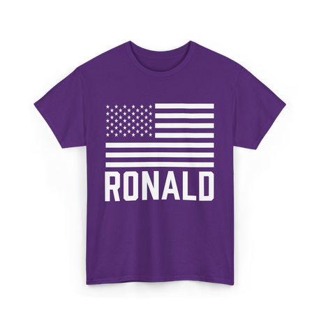 Ronald Birthday Name Celebration T-Shirt - Purple