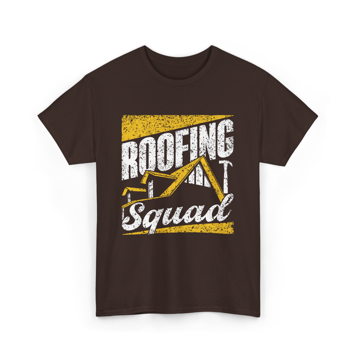 Roofing Squad Roofer Roofing Team T-Shirt - Dark Chocolate