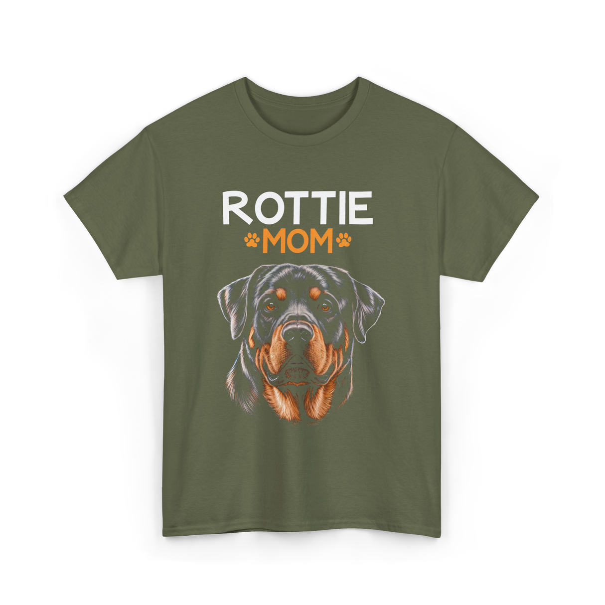 Rottie Mom Rottweiler Dog T-Shirt - Military Green