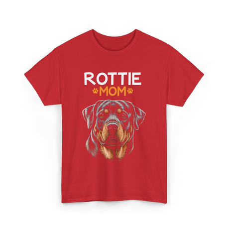 Rottie Mom Rottweiler Dog T-Shirt - Red