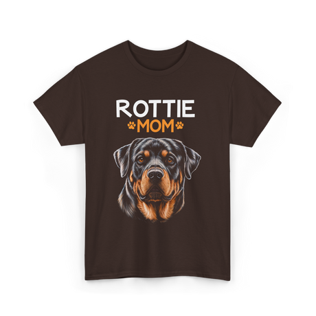 Rottie Mom Rottweiler Dog T-Shirt - Dark Chocolate