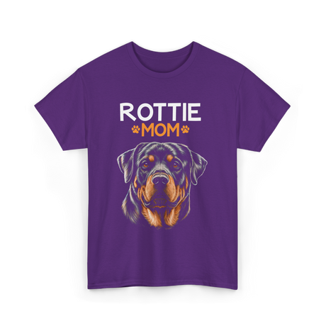 Rottie Mom Rottweiler Dog T-Shirt - Purple