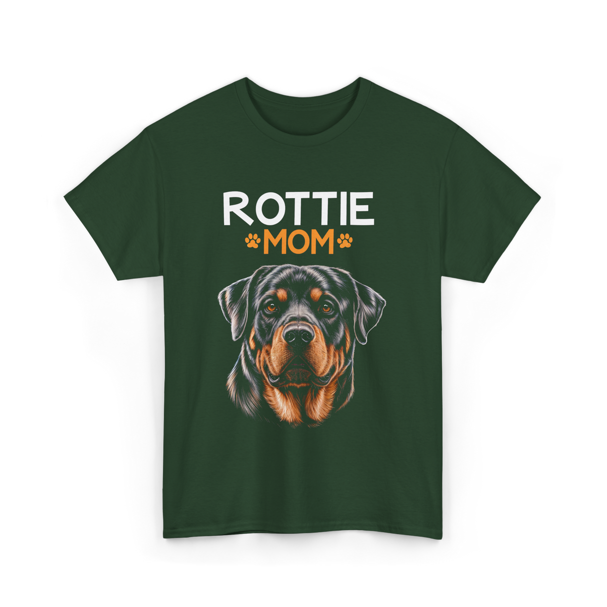 Rottie Mom Rottweiler Dog T-Shirt - Forest Green