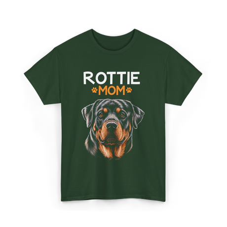 Rottie Mom Rottweiler Dog T-Shirt - Forest Green