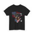 Rottweiler Dog American Flag Canine T-Shirt - Black