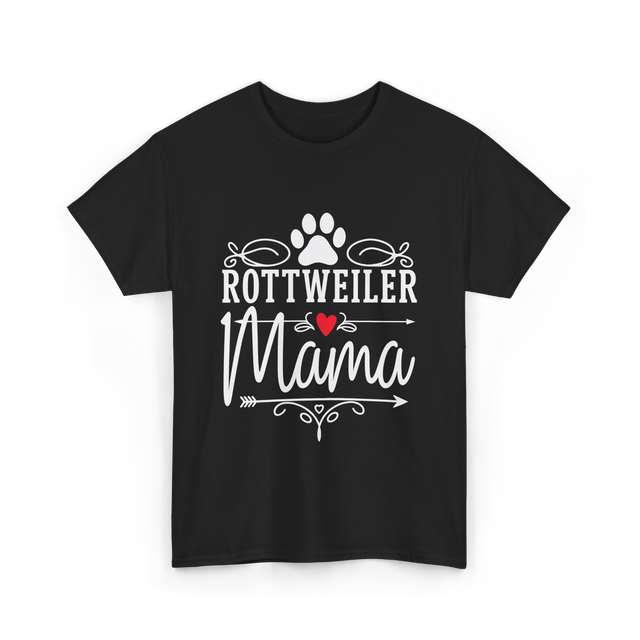 Rottweiler Mama Rottweiler Dog Lover T-Shirt - Black