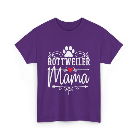 Rottweiler Mama Rottweiler Dog Lover T-Shirt - Purple