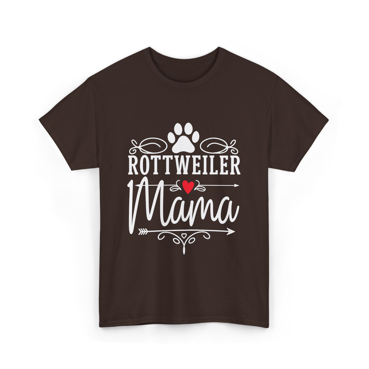 Rottweiler Mama Rottweiler Dog Lover T-Shirt - Dark Chocolate