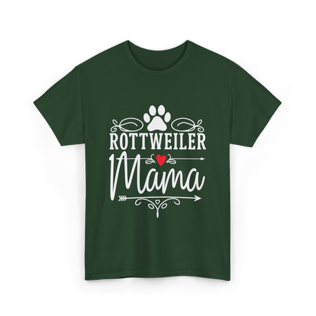 Rottweiler Mama Rottweiler Dog Lover T-Shirt - Forest Green