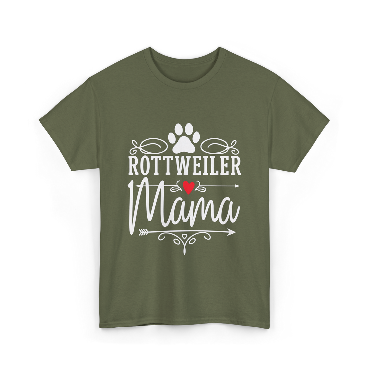 Rottweiler Mama Rottweiler Dog Lover T-Shirt - Military Green