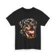 Rottweiler Portrait Dog Rottweiler T-Shirt - Black