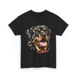 Rottweiler Portrait Dog Rottweiler T-Shirt - Black